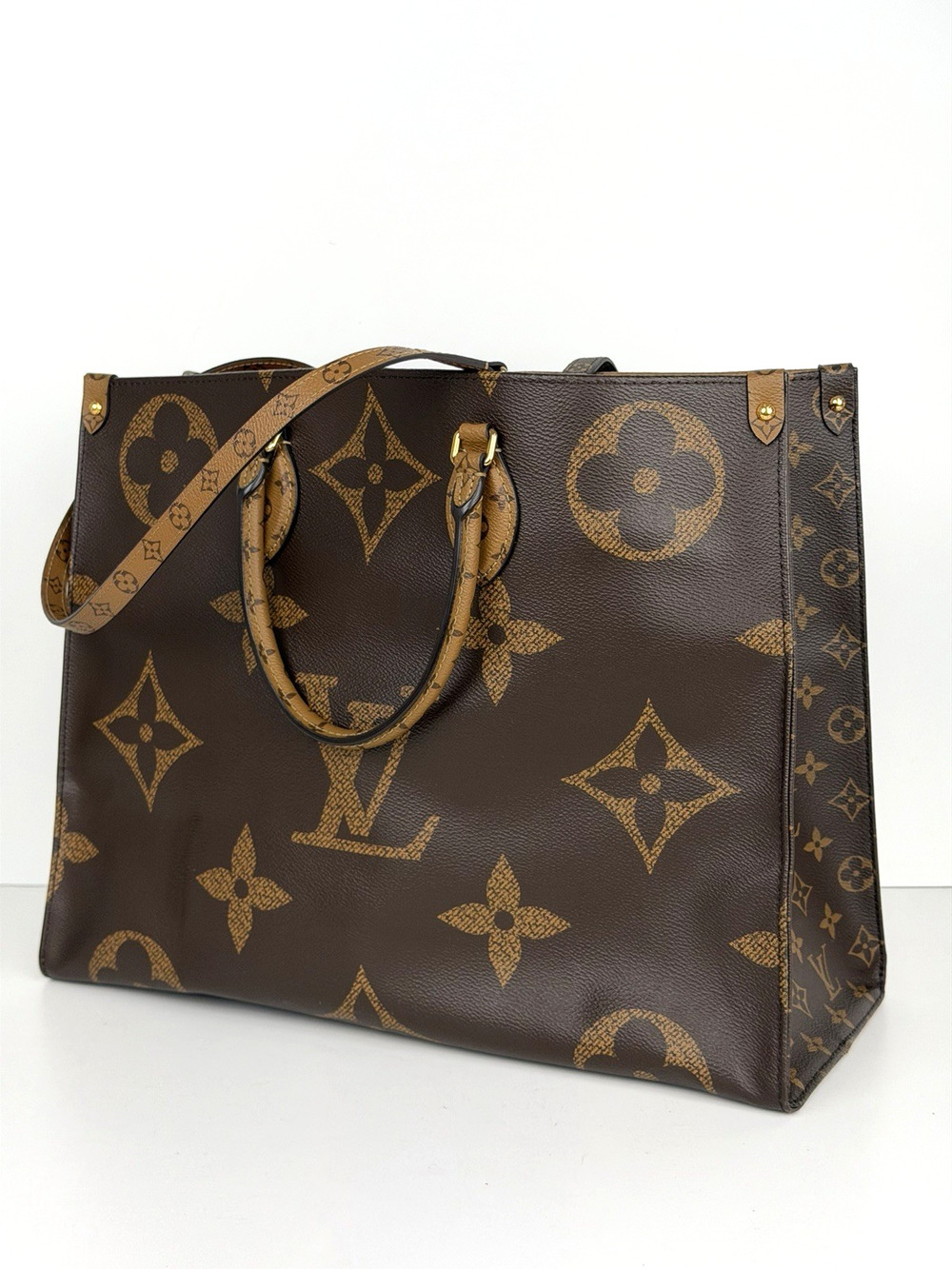 Louis Vuitton OnTheGo GM Tote Bag Brown Reverse Monogram Coated Canvas 2020 R-1